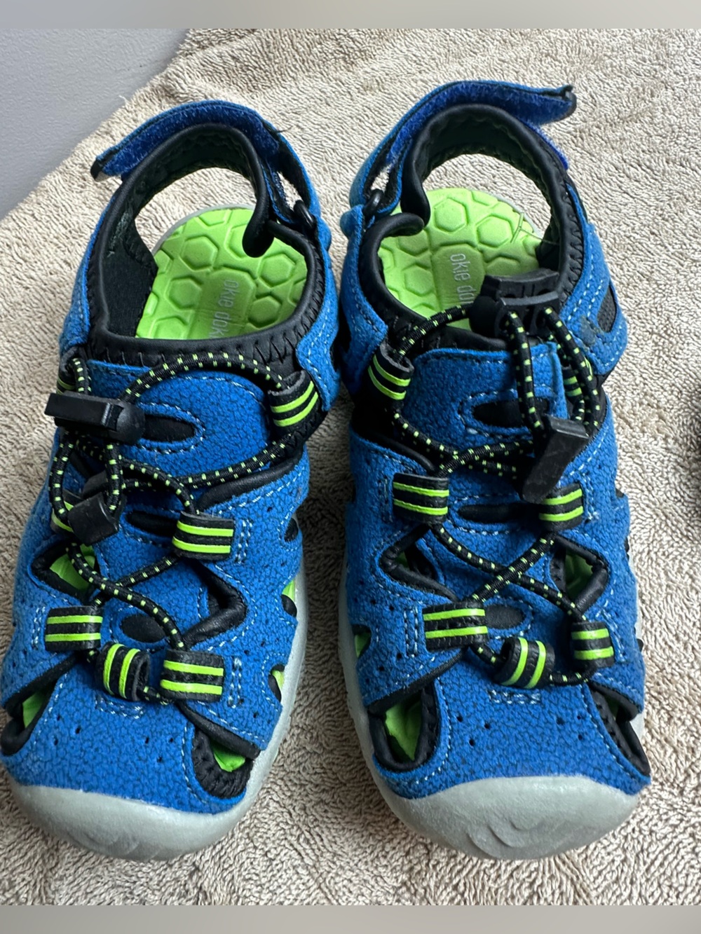 Kids Blue Slip-On Water Shoes and Sandals - Picture 6 of 16